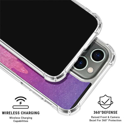 Paint Splatter Purple iPhone 16 Pro Clear Case